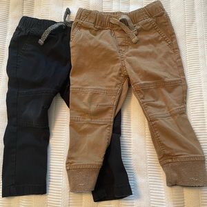 Bundle of Cat & Jack joggers | 18 months | black and tan